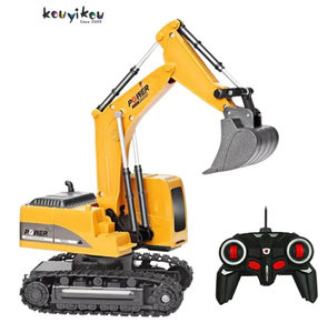 Kouyikou Juguetes 2022 2,4 GHZ 11 canales funcional RC Control remoto excavadora Tractor Construcción de Metal con luces sonido - Product Image 3