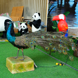Chim công viên sinh thái Vườn thực vật nghệ thuật Prop Robot animatronic hoạt hình cơ điện Chim Chim Con Công để bán - Product Image 2