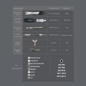 ชุดประแจไขควงแบบวงล้อ MYJ 38 in 1Y  แบบมัลติฟังก์ชั่น หัวไขควง CRV สำหรับซ่อมแซมในบ้าน ชุดเครื่องมือฮาร์ดแวร์ใหม่ แบบ Y 38 ชิ้น - Product Image 3