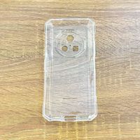 Vente en gros de coques de téléphone portable pour Doogee Fire 7 étuis souples transparents en TPU peints en noir brillant avec poignée de téléphone antichoc