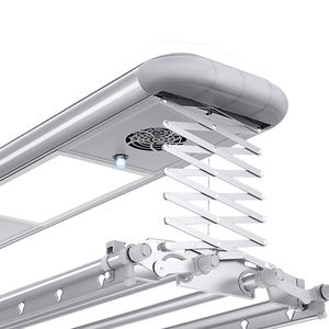 Sèche-linge électrique de bâti de mur de support de blanchisserie de cintre de levage monté par plafond électrique intelligent - Product Image 2