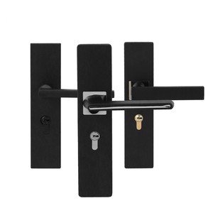 Modern Furniture <strong>Door</strong> Lock Simple Design All Iron Cast square Lever <strong>Bedroom</strong> <strong>Door</strong> Handle Lock Set - Product Image 1