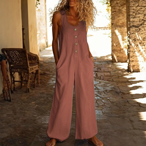 Nuova Tuta Lunga Invernale da Donna 2025 Senza Maniche, Vestibilità Ampia, con Tasche, Stile Casual, per Commercio Transfrontaliero - Product Image 2