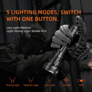 L3 P90 Bấc 2700lm Có Thể Sạc Lại Siêu Sáng 5 Chế độ Cầm Tay Mạnh Mẽ IP44 Săn Bắn Đèn Pin - Product Image 5