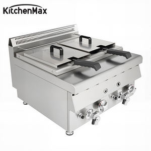 Friteuse à gaz double 8L en acier inoxydable SS304, design compact pour comptoir, idéale pour les restaurants et les cuisines à emporter - Product Image 2