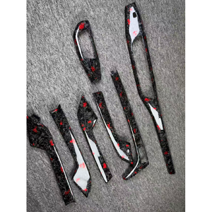 Panel de Control Central de Fibra de Carbono de Alta Calidad, 7 Piezas, Mejora Interior para Audi A4 A5 S4 S5 B9 2017-2024, Hecho en China - Product Image 1