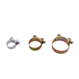 Mini collier de serrage compact de type européen en acier galvanisé à un boulon pour tuyau solide