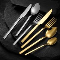 Ensemble de vaisselle en acier inoxydable, style contemporain, 4 pièces, portable, passe au lave-vaisselle, pour hôtel, restaurant, restauration, vente en gros