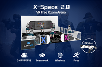 Machine de jeu VR d'arcade virtuelle pour 4 à 20 joueurs, pour jeux d'entreprise Leke VR et divertissement Steam
