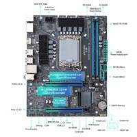 Neue ERYING M-ATX B660M Desktop-Gaming-Mainboard Unterstützt 12./13./14. Gen Intel LGA1700 Nicht-Integrierte Grafik Doppel-DDR5/DDR4
