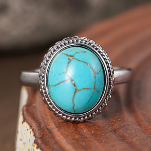Anello Vintage Stile Turchese per Donne, Gioiello Retrò di Tendenza per Uso Quotidiano, Idea Regalo - Product Image 5