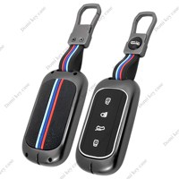 Carcasa protectora para llave de coche de aleación de Zinc de repuesto con 3 botones que brillan en la oscuridad para Indian Tata Tigor Tiago Xt NE XON Magic Indigo