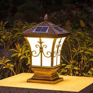 Đèn E27 Ngoài Trời Cổ Bán Chạy Đèn Trụ Đèn Sân Vườn Bằng Nhôm Đèn Sân Vườn Năng Lượng Mặt Trời Cổ Điển - Product Image 3