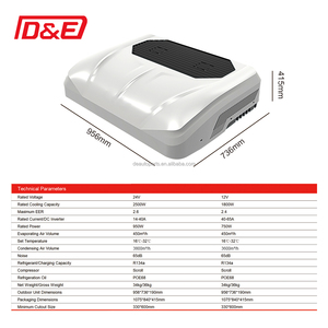 แอร์ติดหลังคารถบรรทุก 12V แอร์ไฟฟ้าสำหรับรถบรรทุก แอร์จอดรถ 12V 24V สำหรับรถบรรทุกพร้อมมอเตอร์แบบไร้แปรงถ่าน - Product Image 4