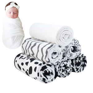 100% coton biologique bébé <span class=keywords><strong>couverture</strong></span> doux respirant Swaddle Wrap nouveau-né motif Animal literie pour enfants - Product Image 3