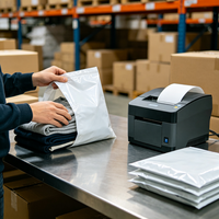 Sacs d'expédition pour courrier, enveloppes postales blanches, adhésif co-extrudé, résistant aux perforations, imperméable, écologique, pour l'expédition, SGS