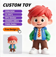 Figura Coleccionable de Muñeco Escolar de PVC Vinilo Personalizada de Fábrica OEM con Detalles de Uniforme, Regalo para Niños