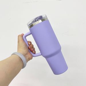 <b>Double</b> <b>Walled</b> Macaroon White Blank Sublimation 40oz Leak Spill Proof Tumbler Cups <b>Mug</b> with Removable Flip Straw Lid - Product Image 4