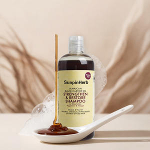 Champú Fortalecedor y Reparador para el Cabello con Aceite de Ricino Negro Jamaicano, Manteca de Karité y Vinagre de Menta para Cabello Texturizado - Product Image 1