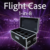 Projecteurs PAR LQE 8-en-1 DMX512 RGBWA en aluminium, étui de transport antichoc, éclairage de scène professionnel extérieur 12W IP65 UV 30kg -40°C