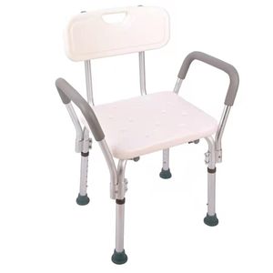 Tabouret de douche Shuokang 40x50x74cm en alliage d'aluminium avec dossier et accoudoirs pour personnes âgées et femmes enceintes - Product Image 1