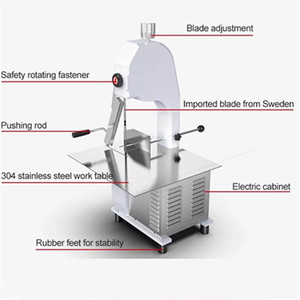 Máquina Cortadora de Huesos y Carne Congelada Industrial, Sierra Eléctrica para Huesos, Cortadora de Carne para Carnicería, 35 kg, 1 Año de Garantía para Restaurantes - Product Image 4