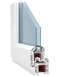 60mm窓サッシ材、3チャンバー、モデルM603-002、ブランドNASA PLAST（トルコ製） - Product Image 1