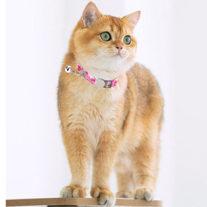Collar de Poliéster para Gato Dannypet con Campana, Diseño Floral Moderno y Lujoso, Ecológico, Personalizado, Modelo G-6913, Talla <span class=keywords><strong>S</strong></span> - Product Image 6