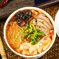Halal Handmade Instant Stir-Fried Noodles Beef or Lamb Flavor Ready-to-Eat Meal in a Bucket 4-5 Minute Cooking Love Circle