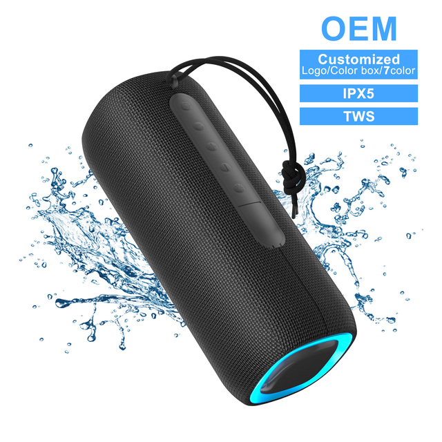 IP54 BT Waterproof Wireless Speaker with Long Play 3.7 V Mini Bass Clock Features for Portable Use