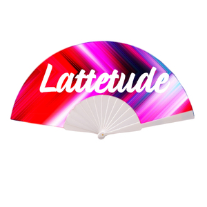 Abanico de mano de plástico de 23cm con panel de tela personalizado-Impresión de logotipo personalizado para regalos promocionales y eventos Clacking Fan - Product Image 2