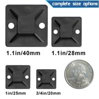 Clips de gestion de câbles en nylon, auto-adhésifs, robustes, fixation murale, organisateurs, supports, coussinets, attaches pour câbles, supports de fixation