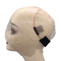 En gros Filet à cheveux Full Lace HD avec sangles réglables, bandes extra élastiques, peigne, outils de ventilation et de nouage pour extensions capillaires en polyester