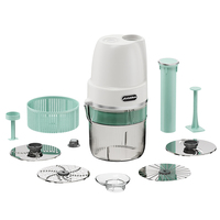 Draagbare mini elektrische keukenmachine met maalfunctie, babyvoedselmaker, knoflookpers, vleesmolen