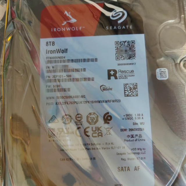8TB NAS ST8000VN004 Hard Drive 7200 RPM 256MB Cache SATA 6.0Gb/s 3.5" Internal Hard Drive