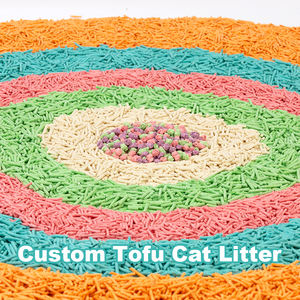 Muestras Gratis, Suministro al por Mayor Disponible, Arena para Gatos de Tofu 100% Natural a Base de Plantas con Aroma a Café y Limón, Fuerte y Altamente Absorbente - Product Image 1