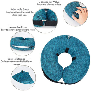 Adjustable Blue Dog <b>Collar</b> Medium Size Simple Style <b>Pet</b> Neck Protection All Seasons Use - Product Image 2