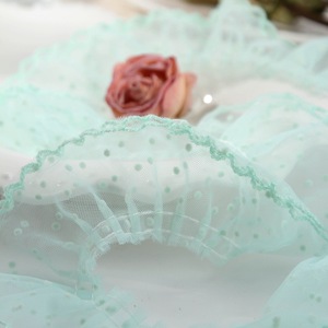 Hai lớp chấm lượn sóng cạnh xù ren ruy băng thân thiện với môi trường 3D Tự làm tóc Phụ Kiện Nơ trang trí cho Trang chủ váy HEM vải tuyn - Product Image 4