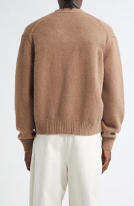 Épaules tombantes pour hommes fermeture à boutons à manches longues <span class=keywords><strong>alpaga</strong></span> <span class=keywords><strong>laine</strong></span> mélangée pull cardigan tricoté - Product Image 3