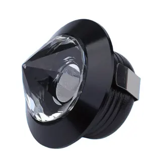 Luminária embutida downlight de teto, 1w 3w dc12v 220v, vidro mini projetor de led para móveis