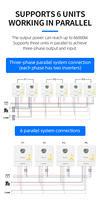 Convertisseur solaire hybride hors réseau 8KW 11KW 12KW 15KW 48V avec système de surveillance à distance par application WiFi MPPT intégré