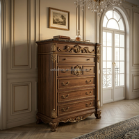 Maßgefertigtes Luxuriöses Neoklassisches Königliches Schlafzimmer-Set Massivholz Blattgold-Bettmöbel für 5-Sterne-Hotel & Villa FF&E-Projekt