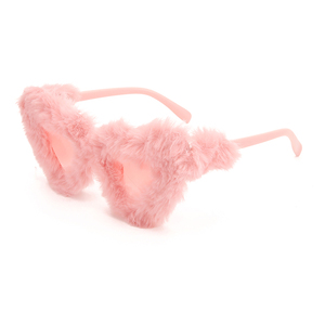 Glazzy Strange New Women Soft Fluffy Shades Sun <strong>Glasses</strong> Female Unique Plush <strong>Party</strong> Sunglasses - Product Image 5