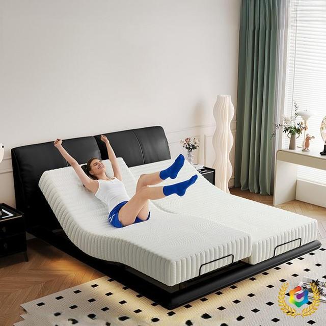 Modern 1.8M Smart Electric Double Bed Multifunctional Floating Non-Disturbing Design for Living Room