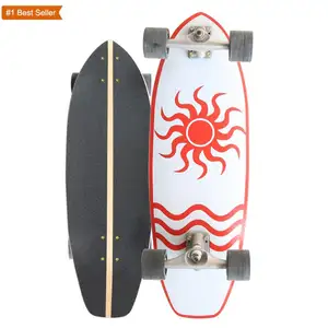 Istaride Professional Surf Land Skateboard Quality Maple Single Kick Carving Cruiser Skate Board 33Inch Longboard Outdoor Sports