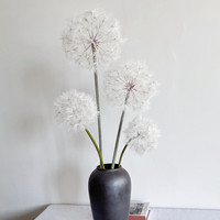 Grand bouquet de fleurs artificielles de pissenlit, tiges florales de pissenlit artificiel pour la décoration de vases à la maison, accessoires de photographie de mariage et de vitrine