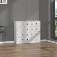 Armoire de rangement pour téléphones à 20 emplacements avec serrure à clé métallique et fonction de charge pour bureau, école, gymnase, usine, OEM