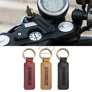 Porte-clés en cuir de vache pour moto Honda, Yamaha, Suzuki, <span class=keywords><strong>Harley</strong></span>, Triumph, Ducati <span class=keywords><strong>Scrambler</strong></span> 800 1200 - Product Image 4