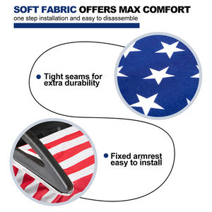 Housse de siège de voiturette de golf personnalisée en gros, imprimée par sublimation, lavable, en microfibre, serviette de protection pour siège de voiturette de golf - Product Image 4