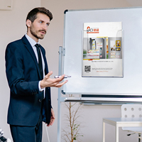 Boîte à dossiers magnétique en PVC A4, porte-revues mural, présentoir de prospectus, organisateur avec dos en métal robuste UCI